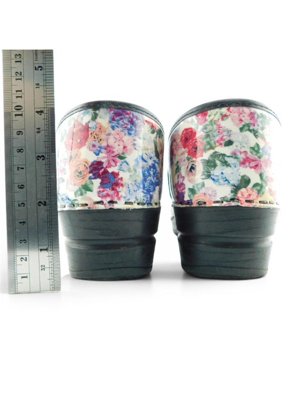 SANITA Floral Rose Patent Leather Clogs Shoes 40 - Picture 6 of 9